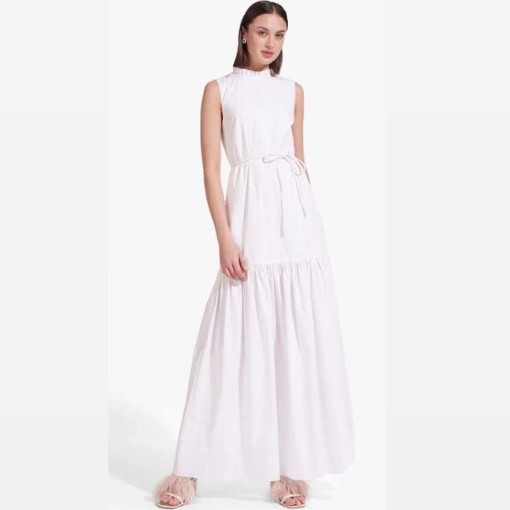 STAUD Zo Maxi Dress, White